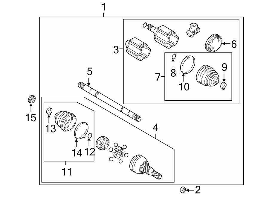 Diagram FRONT SUSPENSION. DRIVE AXLES. for your 2012 GMC Sierra 2500 HD 6.6L Duramax V8 DIESEL A/T 4WD SLE Crew Cab Pickup Fleetside 