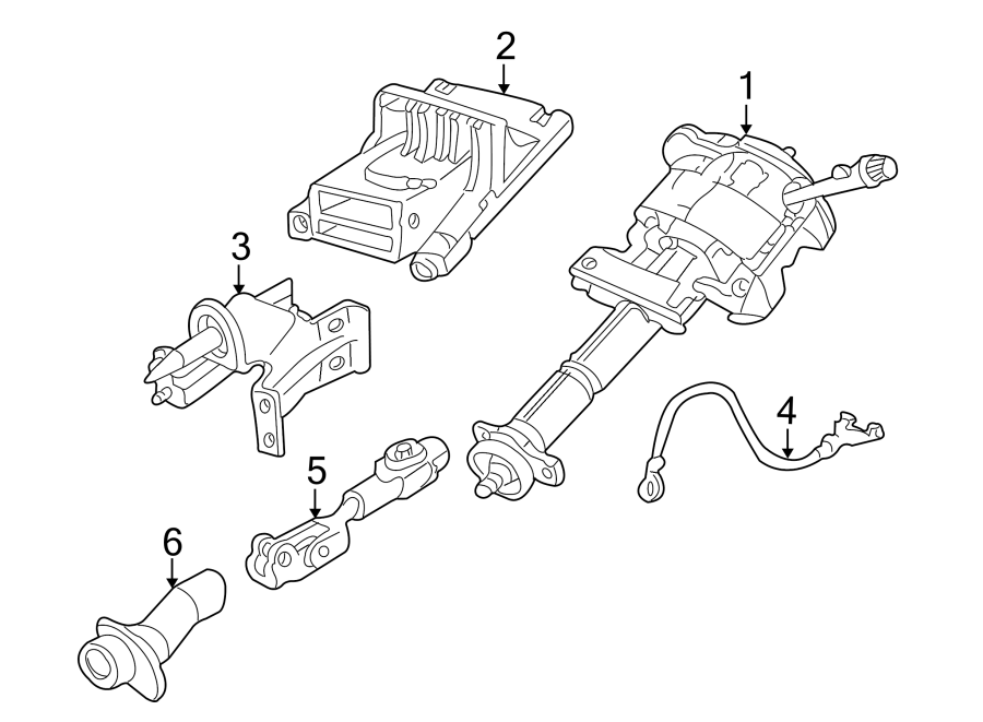 Diagram STEERING COLUMN ASSEMBLY. for your 2005 Chevrolet Trailblazer   