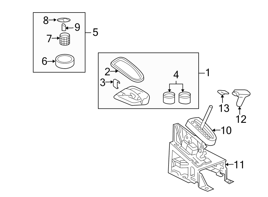 Diagram SHIFTER TRIM. for your 2023 Chevrolet Camaro ZL1 Coupe  