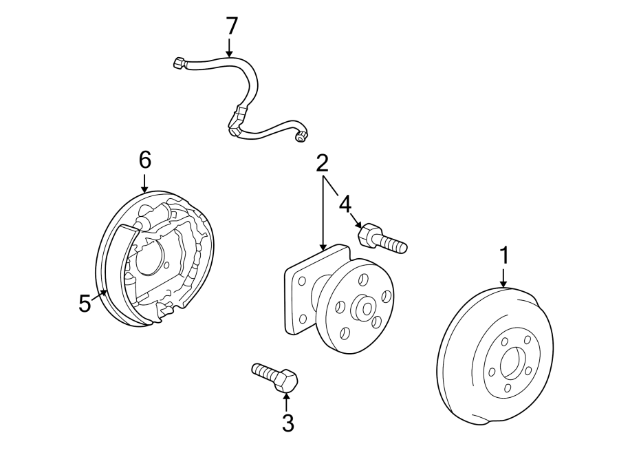 Diagram REAR SUSPENSION. BRAKE COMPONENTS. for your 2011 GMC Sierra 2500 HD 6.0L Vortec V8 A/T RWD SLT Extended Cab Pickup 