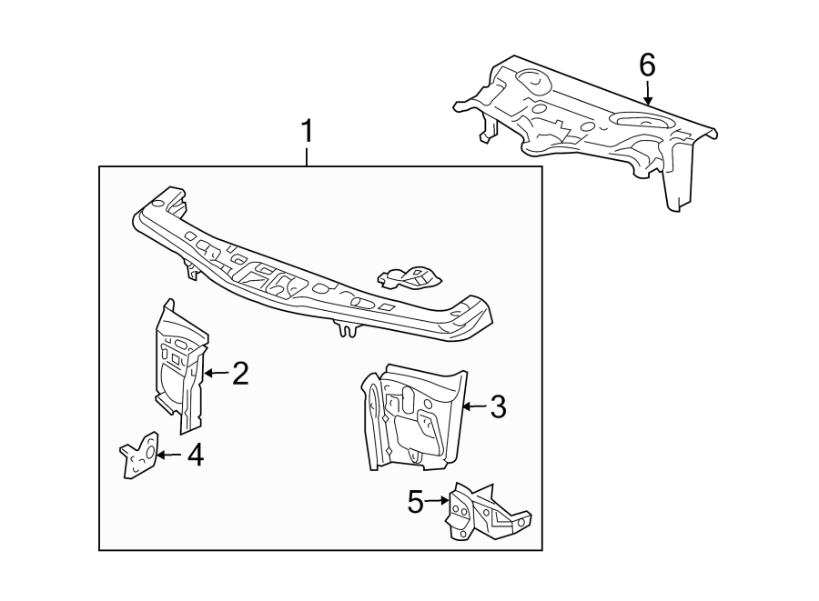 6RADIATOR SUPPORT.https://images.simplepart.com/images/parts/motor/fullsize/FJ06030.png