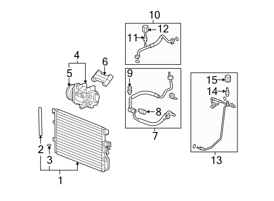 9AIR CONDITIONER & HEATER. COMPRESSOR & LINES. CONDENSER.https://images.simplepart.com/images/parts/motor/fullsize/FJ06060.png