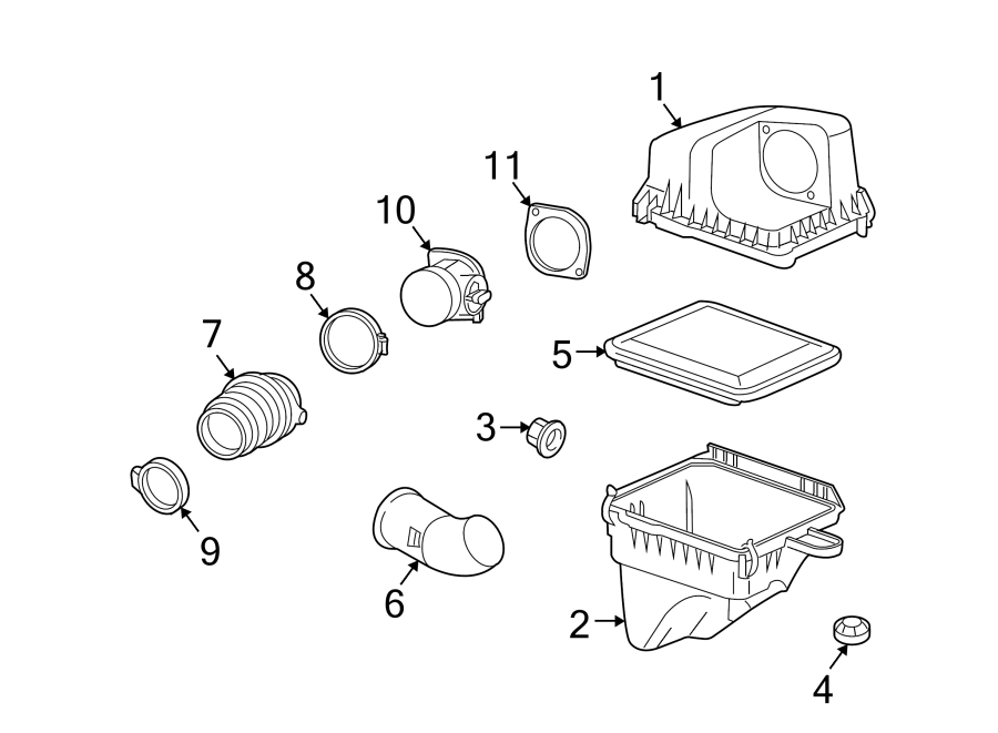 Diagram ENGINE / TRANSAXLE. AIR INTAKE. for your 2016 Chevrolet Spark 1.4L Ecotec M/T LT Hatchback 