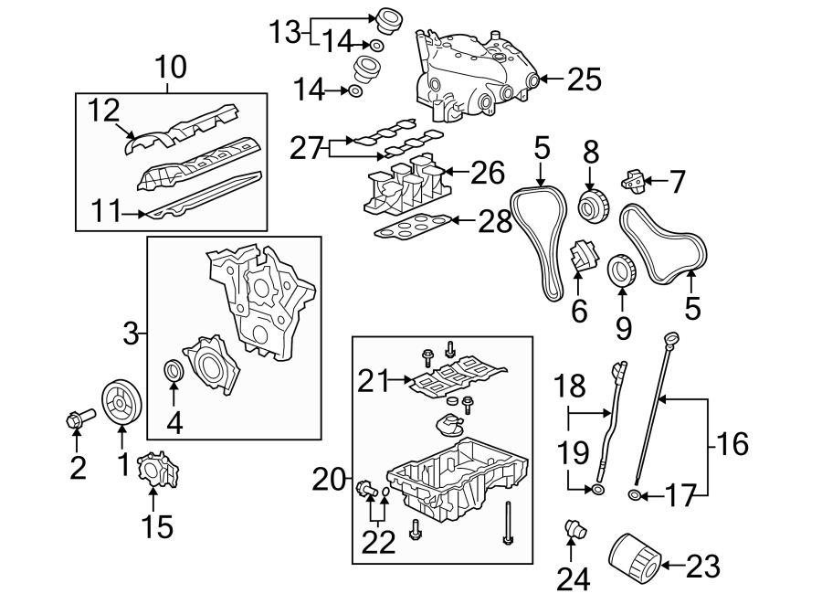 Diagram ENGINE / TRANSAXLE. ENGINE PARTS. for your 2012 Chevrolet Camaro  SS Convertible 