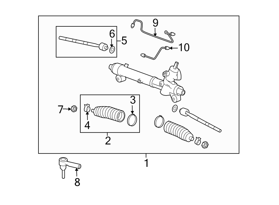 Diagram STEERING GEAR & LINKAGE. for your 2019 GMC Sierra 2500 HD 6.0L Vortec V8 A/T RWD Base Crew Cab Pickup Fleetside 