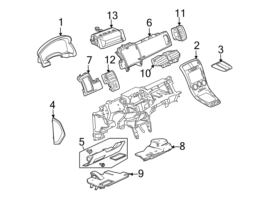 11Instrument panel components.https://images.simplepart.com/images/parts/motor/fullsize/FJ06260.png