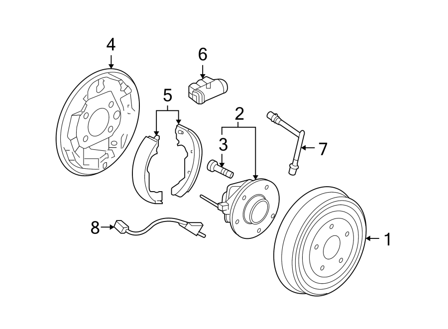 Diagram REAR SUSPENSION. BRAKE COMPONENTS. for your 2015 GMC Sierra 2500 HD 6.6L Duramax V8 DIESEL A/T 4WD SLE Extended Cab Pickup Fleetside 