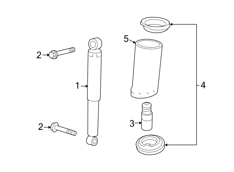 Diagram REAR SUSPENSION. SHOCKS & COMPONENTS. for your 2015 GMC Sierra 2500 HD 6.6L Duramax V8 DIESEL A/T 4WD SLE Extended Cab Pickup Fleetside 