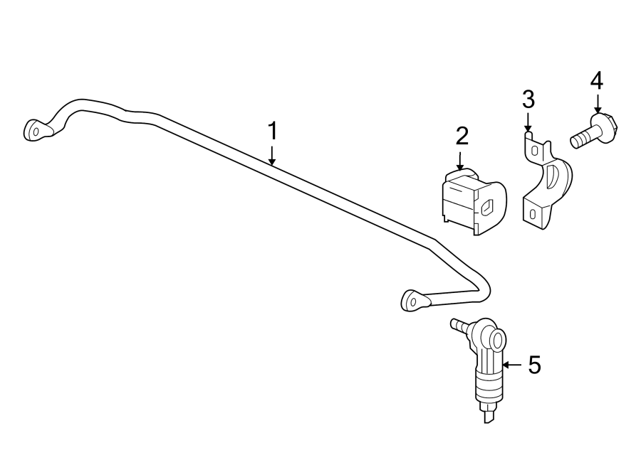 Diagram REAR SUSPENSION. STABILIZER BAR & COMPONENTS. for your 2024 Chevrolet Camaro  LT1 Convertible 