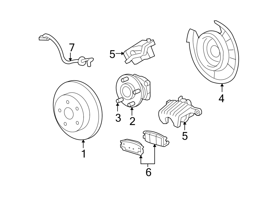 REAR SUSPENSION. BRAKE COMPONENTS. Diagram