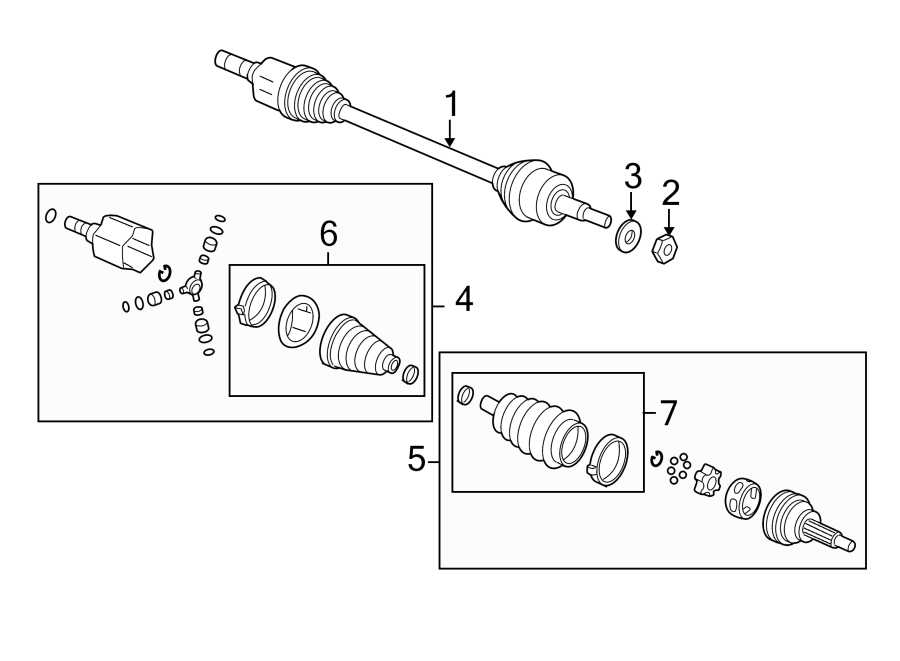 Diagram REAR SUSPENSION. DRIVE AXLES. for your 2021 Chevrolet Camaro   