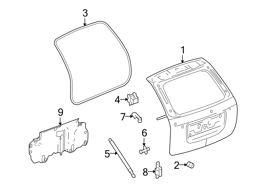 Diagram GATE & HARDWARE. for your 2020 Chevrolet Spark 1.4L Ecotec CVT LS Hatchback 