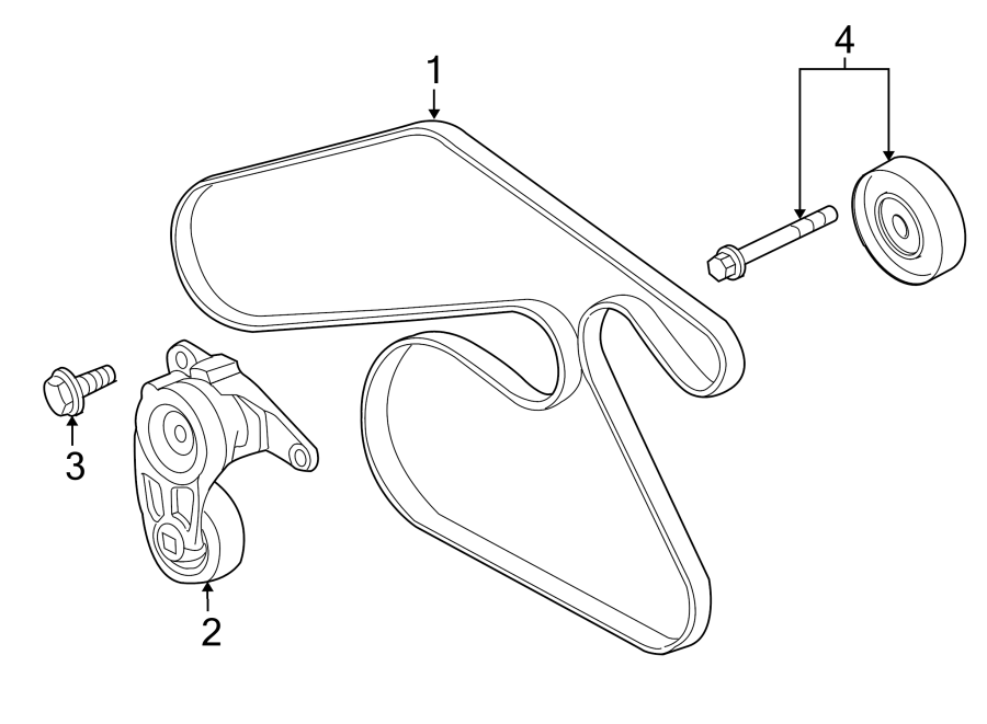 Diagram BELTS & PULLEYS. for your GMC