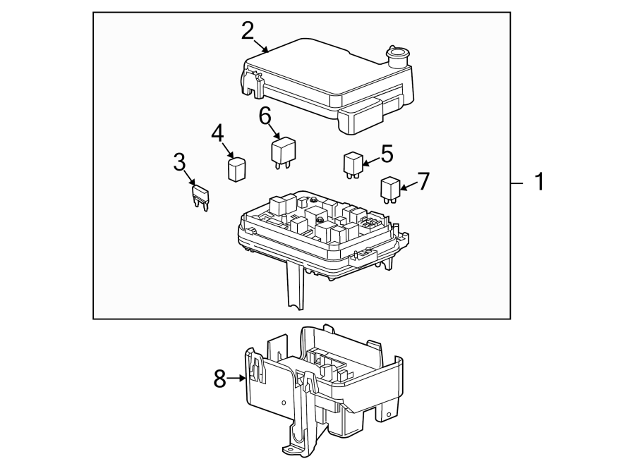 Diagram FUSE & RELAY. for your 2005 Chevrolet Suburban 2500   