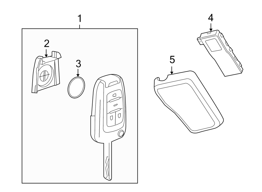 Diagram KEYLESS ENTRY COMPONENTS. for your Chevrolet