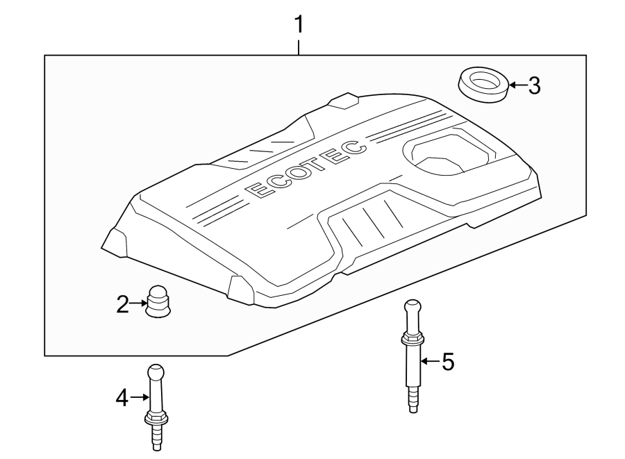 Diagram ENGINE / TRANSAXLE. ENGINE APPEARANCE COVER. for your 2020 Chevrolet Camaro 6.2L V8 M/T SS Convertible 