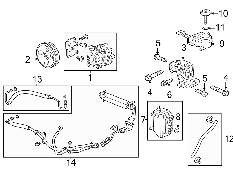 STEERING GEAR & LINKAGE. PUMP & HOSES.