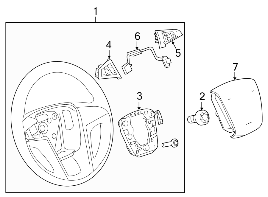 STEERING WHEEL & TRIM.