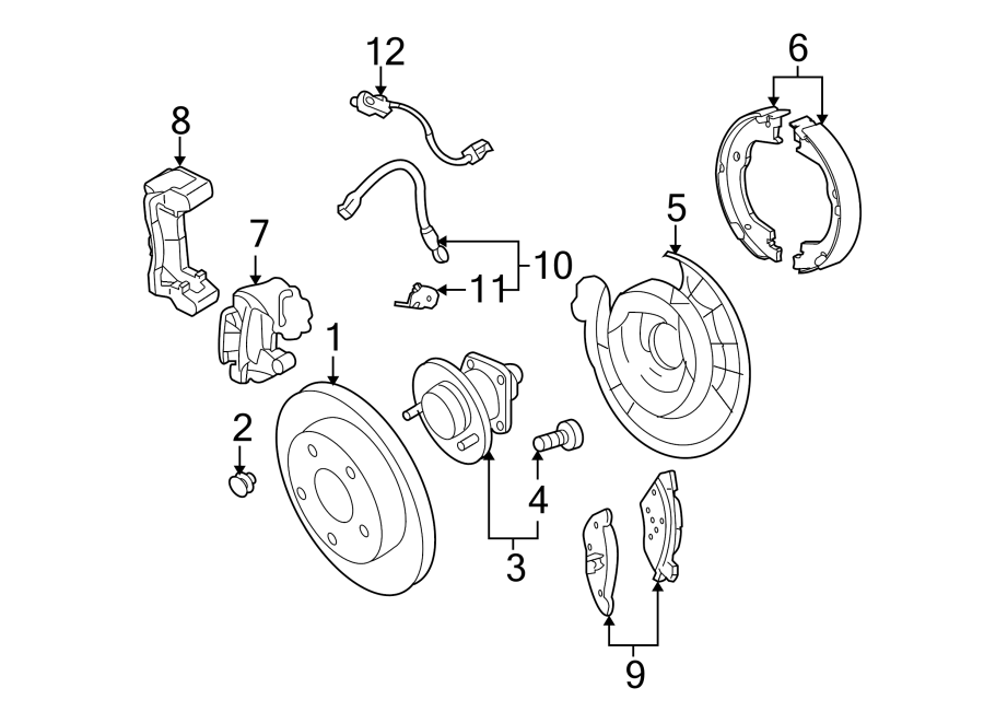 Diagram REAR SUSPENSION. BRAKE COMPONENTS. for your Oldsmobile