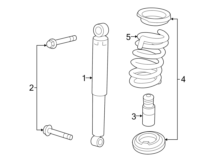 Diagram REAR SUSPENSION. SHOCKS & COMPONENTS. for your 2013 GMC Sierra 2500 HD 6.6L Duramax V8 DIESEL A/T 4WD SLE Crew Cab Pickup Fleetside 