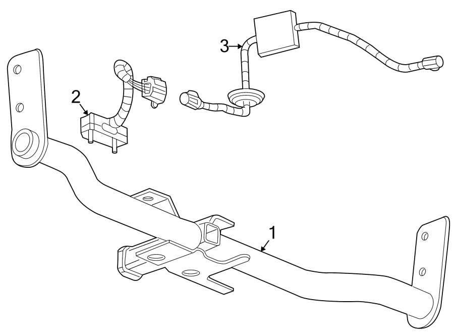 Diagram REAR BUMPER. TRAILER HITCH COMPONENTS. for your GMC Terrain  