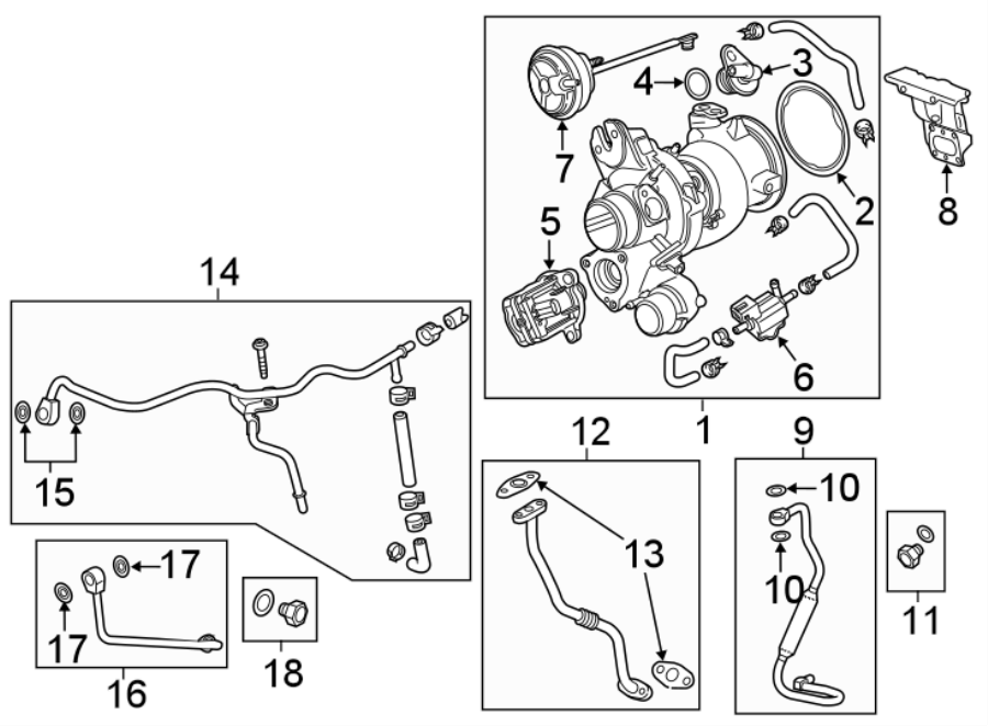 Diagram ENGINE / TRANSAXLE. TURBOCHARGER & COMPONENTS. for your 2005 Chevrolet Tahoe    