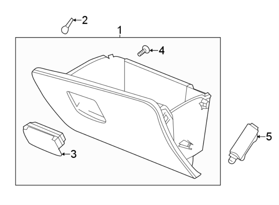 Diagram INSTRUMENT PANEL. GLOVE BOX. for your 2015 Chevrolet Equinox   