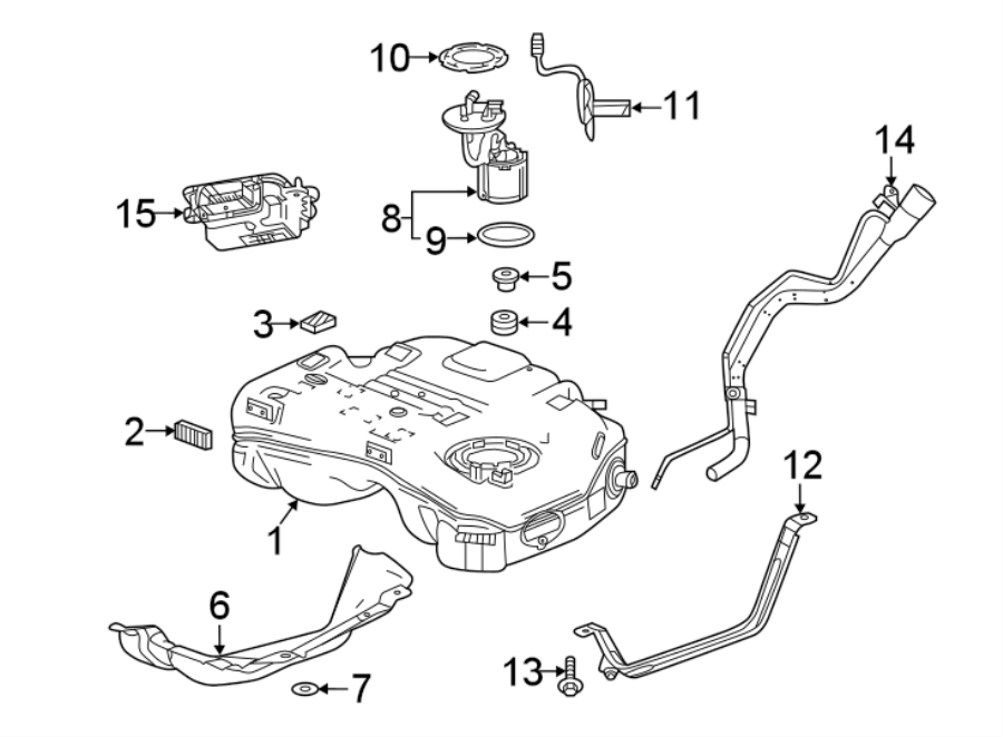 Diagram FUEL SYSTEM COMPONENTS. for your 1994 GMC Yukon   