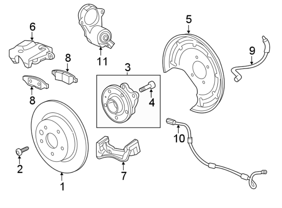 Diagram Rear suspension. Restraint systems. Brake components. for your 2012 Buick Enclave    