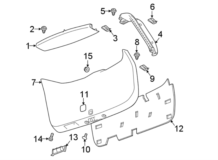 Diagram Lift gate. Interior trim. for your 2003 Buick Century   