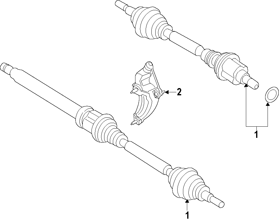 Diagram DRIVE AXLES. AXLE SHAFTS & JOINTS. for your 2011 Lincoln MKZ   