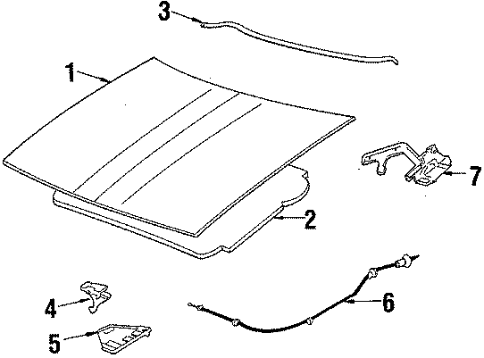 Full size assembly image of HOOD & COMPONENTS. (1/1)