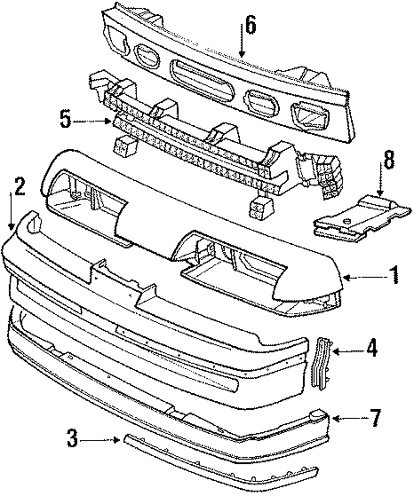 8FRONT BUMPER. BUMPER & COMPONENTS.https://images.simplepart.com/images/parts/motor/fullsize/FK88020.png