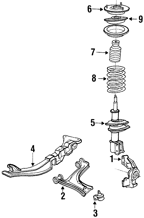 Diagram FRONT SUSPENSION. SUSPENSION COMPONENTS. for your 2018 GMC Sierra 2500 HD 6.6L Duramax V8 DIESEL A/T RWD Base Extended Cab Pickup Fleetside 