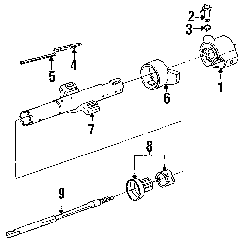 Diagram STEERING COLUMN ASSEMBLY. for your 2017 Chevrolet Spark 1.4L Ecotec M/T LT Hatchback 