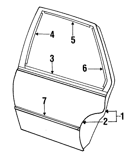 5REAR DOOR. DOOR & COMPONENTS. EXTERIOR TRIM.https://images.simplepart.com/images/parts/motor/fullsize/FK88250.png