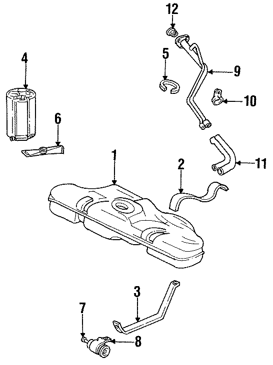 Diagram FUEL SYSTEM COMPONENTS. for your 2022 Chevrolet Silverado   