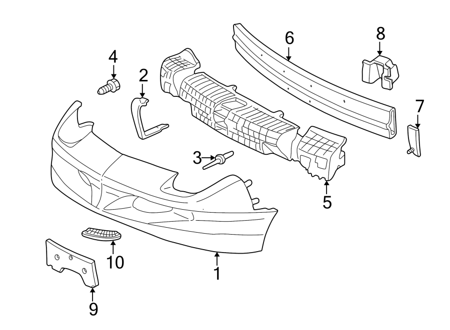 Diagram FRONT BUMPER. BUMPER & COMPONENTS. for your 2013 Chevrolet Express 1500   