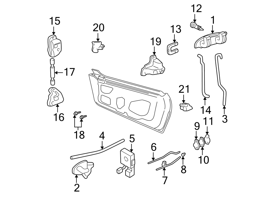 Diagram LOCK & HARDWARE. for your Chevrolet Spark  