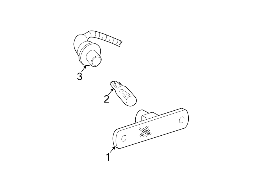 Diagram FRONT LAMPS. PARK & SIGNAL LAMPS. for your 2003 GMC Sierra 2500 HD 6.6L Duramax V8 DIESEL A/T 4WD SLE Standard Cab Pickup 