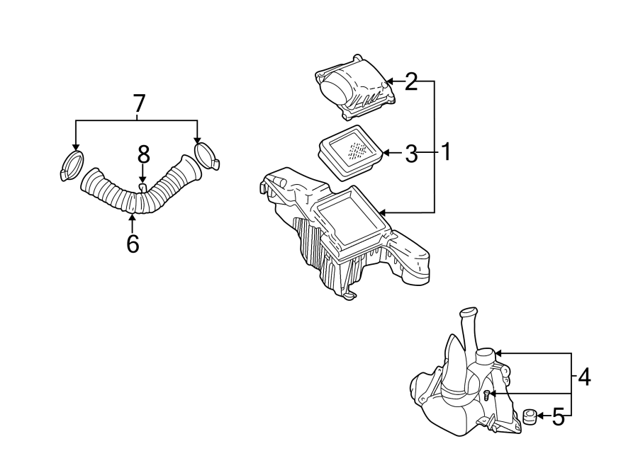 Diagram Engine / transaxle. Air intake. for your 2016 Chevrolet Spark  LT Hatchback 