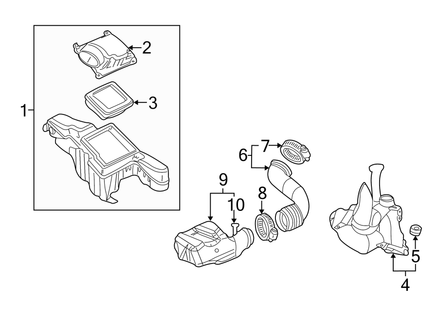 Diagram AIR INTAKE. for your 2022 Chevrolet Spark   