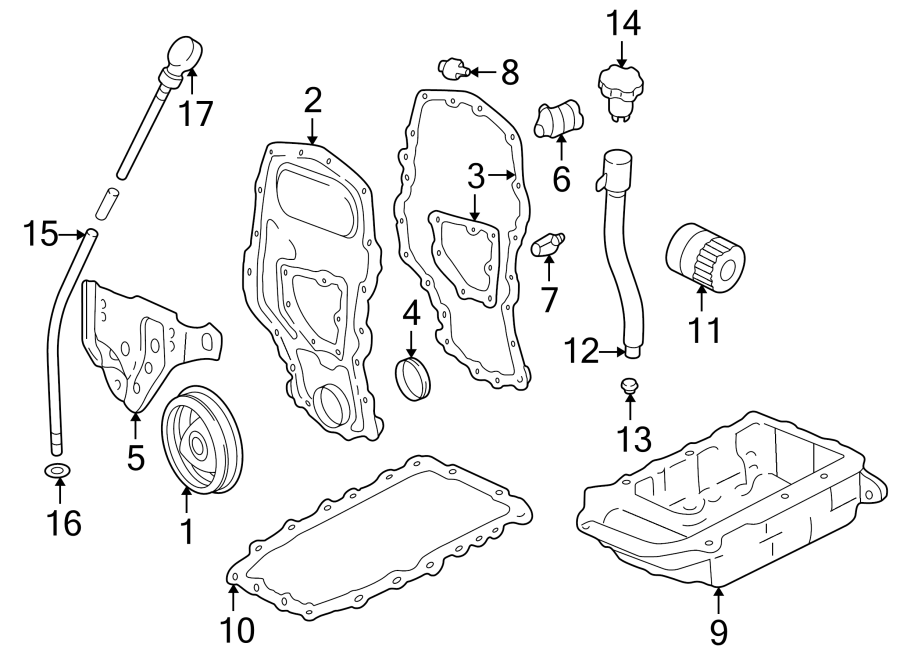 Diagram ENGINE / TRANSAXLE. ENGINE PARTS. for your 2020 GMC Sierra 2500 HD Base Crew Cab Pickup  