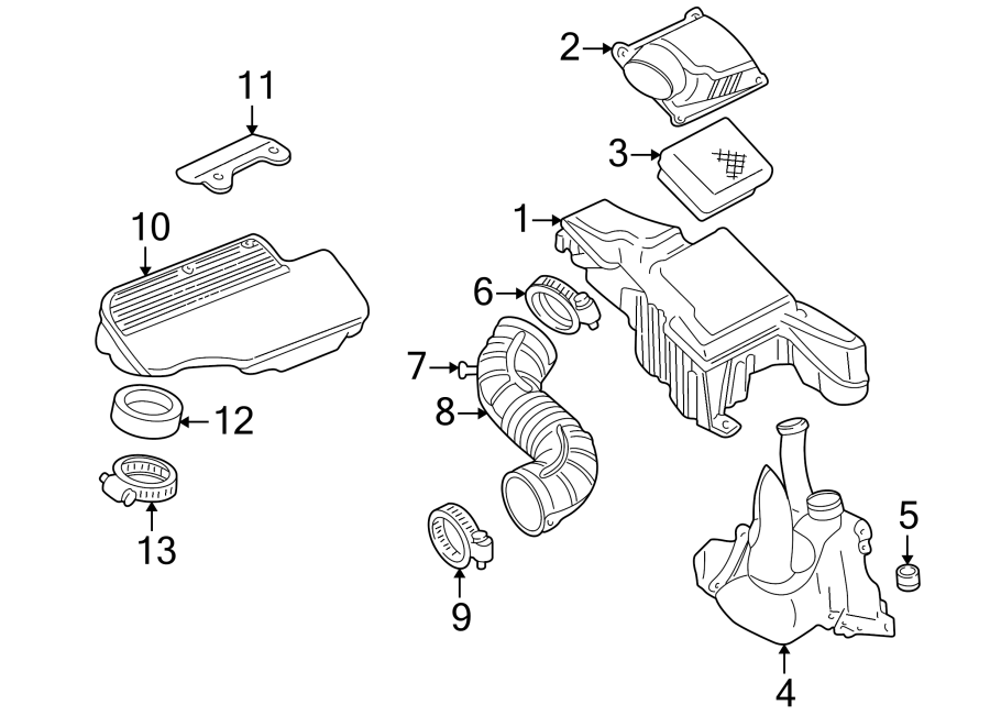 Diagram ENGINE / TRANSAXLE. AIR INTAKE. for your 2020 Chevrolet Spark 1.4L Ecotec CVT ACTIV Hatchback 