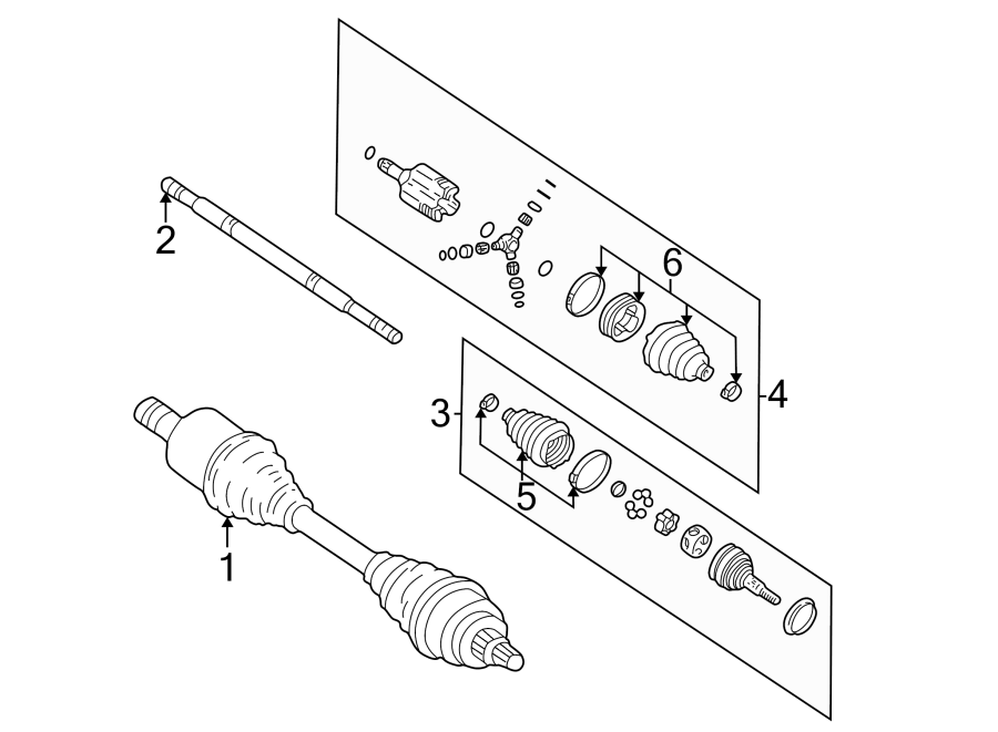 Diagram FRONT SUSPENSION. DRIVE AXLES. for your 2004 Chevrolet Blazer LS Sport Utility  