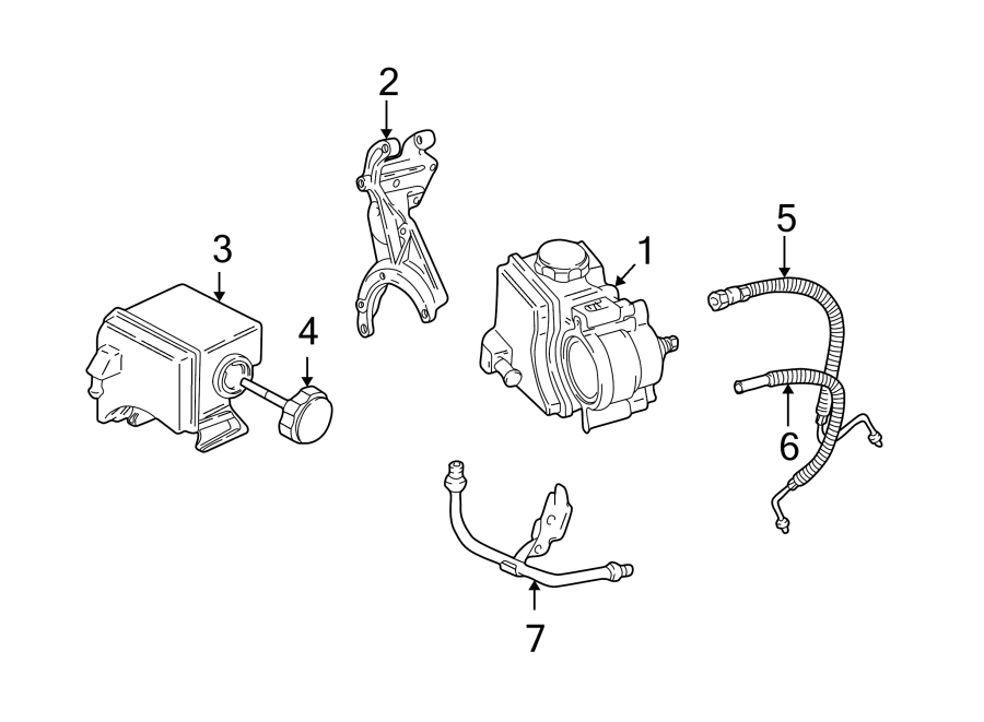 Diagram STEERING GEAR & LINKAGE. PUMP & HOSES. for your 2005 Chevrolet Avalanche 1500   