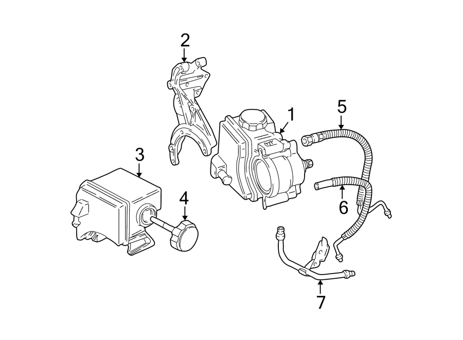 Diagram STEERING GEAR & LINKAGE. PUMP & HOSES. for your 2005 Chevrolet Avalanche 1500   