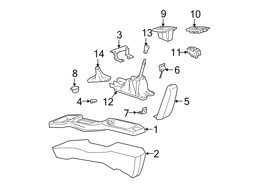 Diagram CONSOLE. for your Chevrolet Camaro  