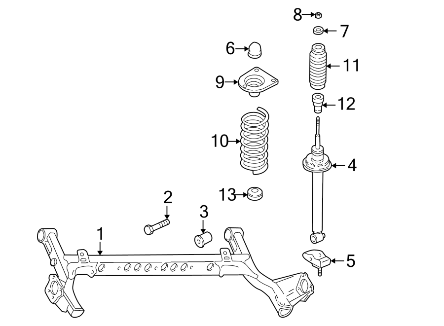 Diagram REAR SUSPENSION. SUSPENSION COMPONENTS. for your 2019 Chevrolet Equinox 1.5L Ecotec A/T 4WD Premier Sport Utility 