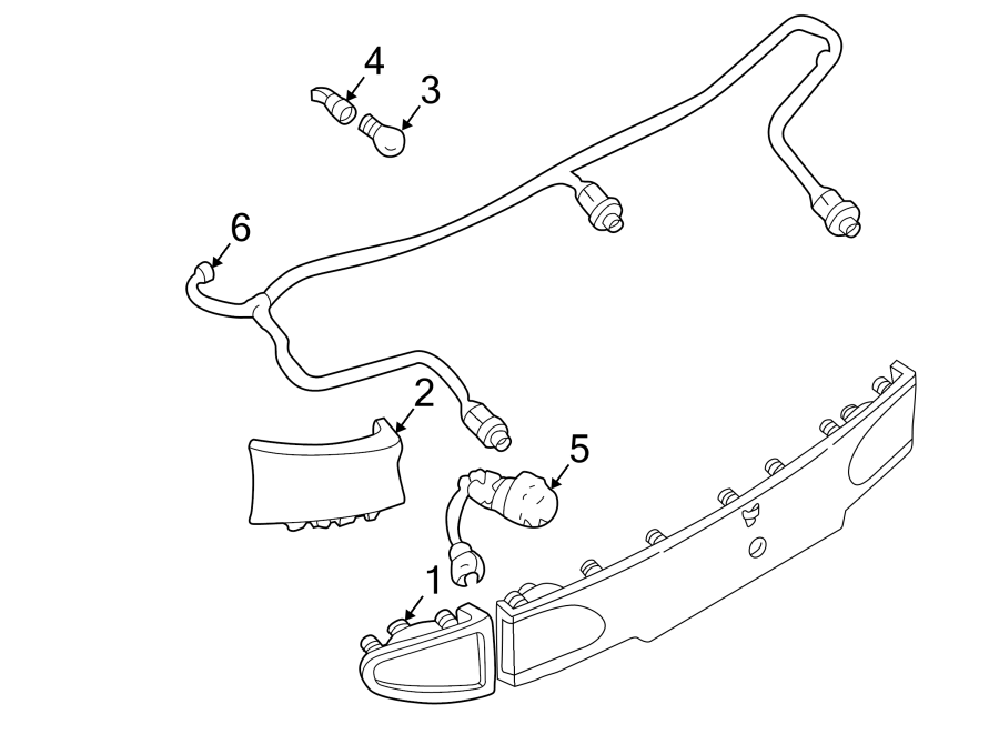 Diagram REAR LAMPS. TAIL LAMPS. for your 2007 GMC Sierra 1500 Classic SL Crew Cab Pickup 5.3L Vortec V8 A/T RWD 